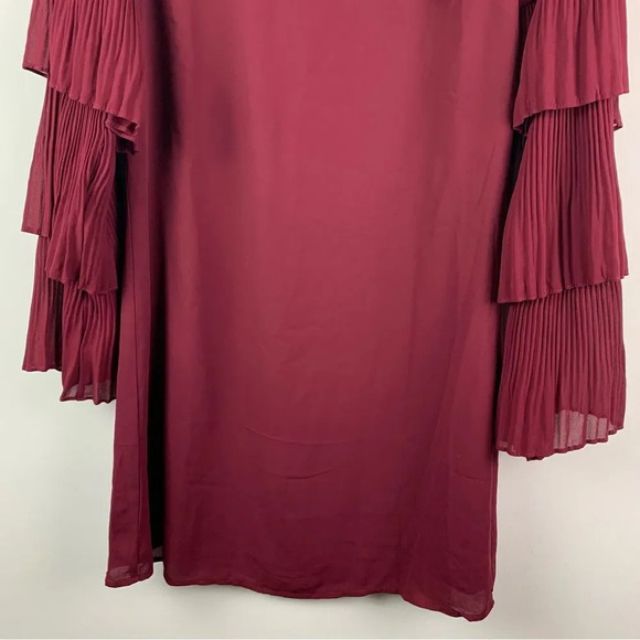 NWT Skies Are Blue Tiered Long Sleeve Ruffle Sheath Dress XS - Picture 3 of 10